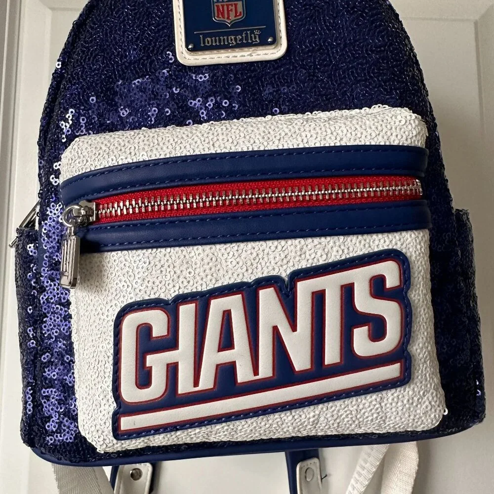 Loungefly NFL New York Giants Sequin Mini Backpack Blue